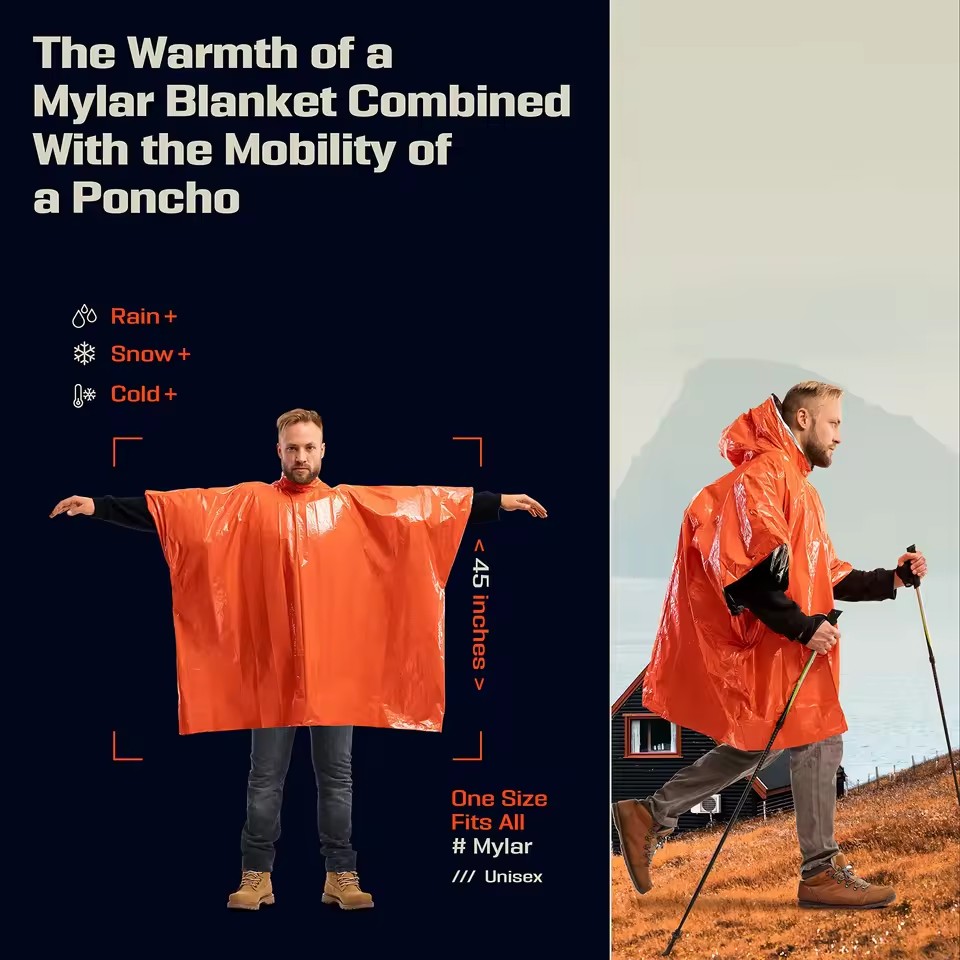 Poncho Térmico de Sobrevivênci - Survival Blanket Reflective avaliação e preço