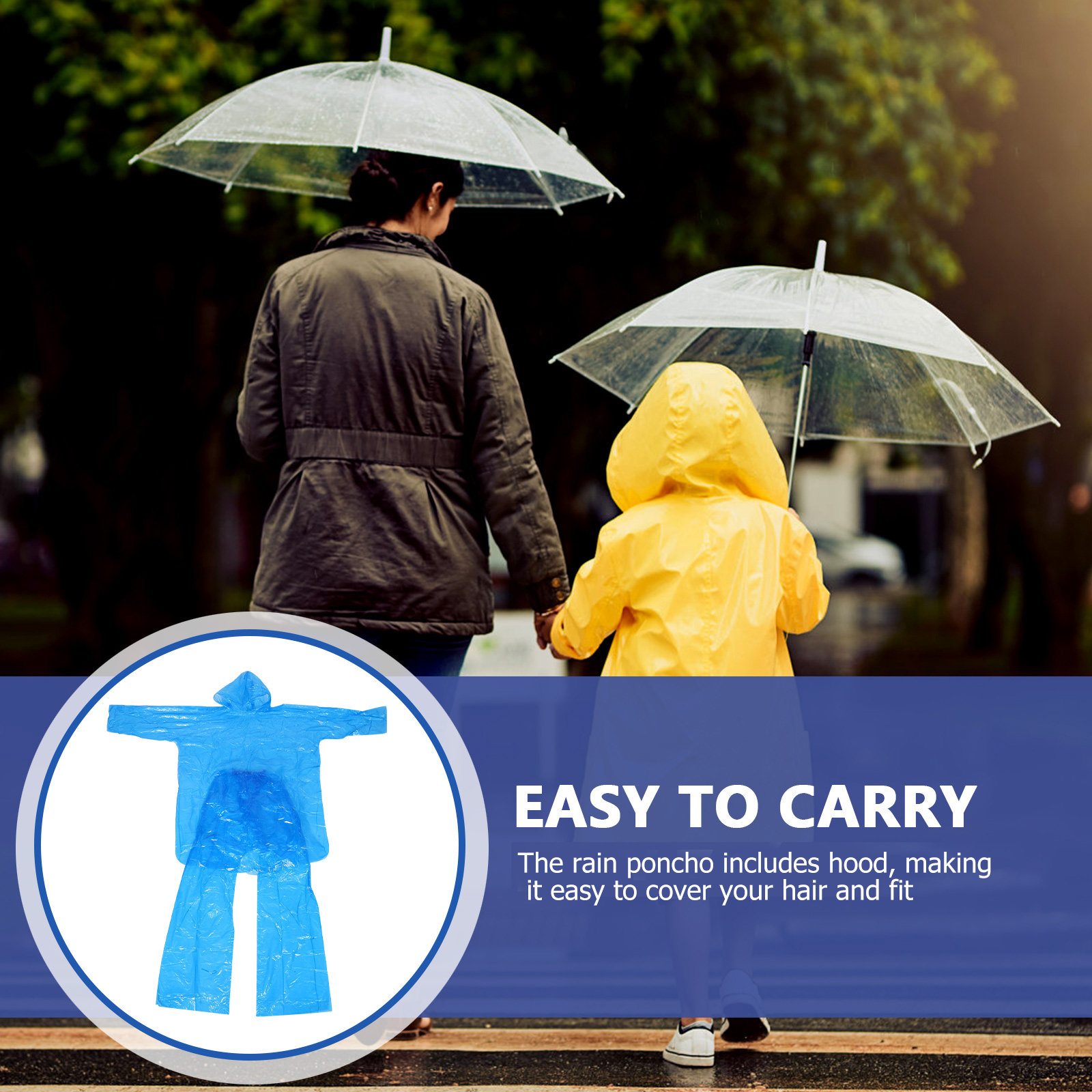Conjunto de Poncho de Chuva de - Emergency Poncho Rain avaliação e preço