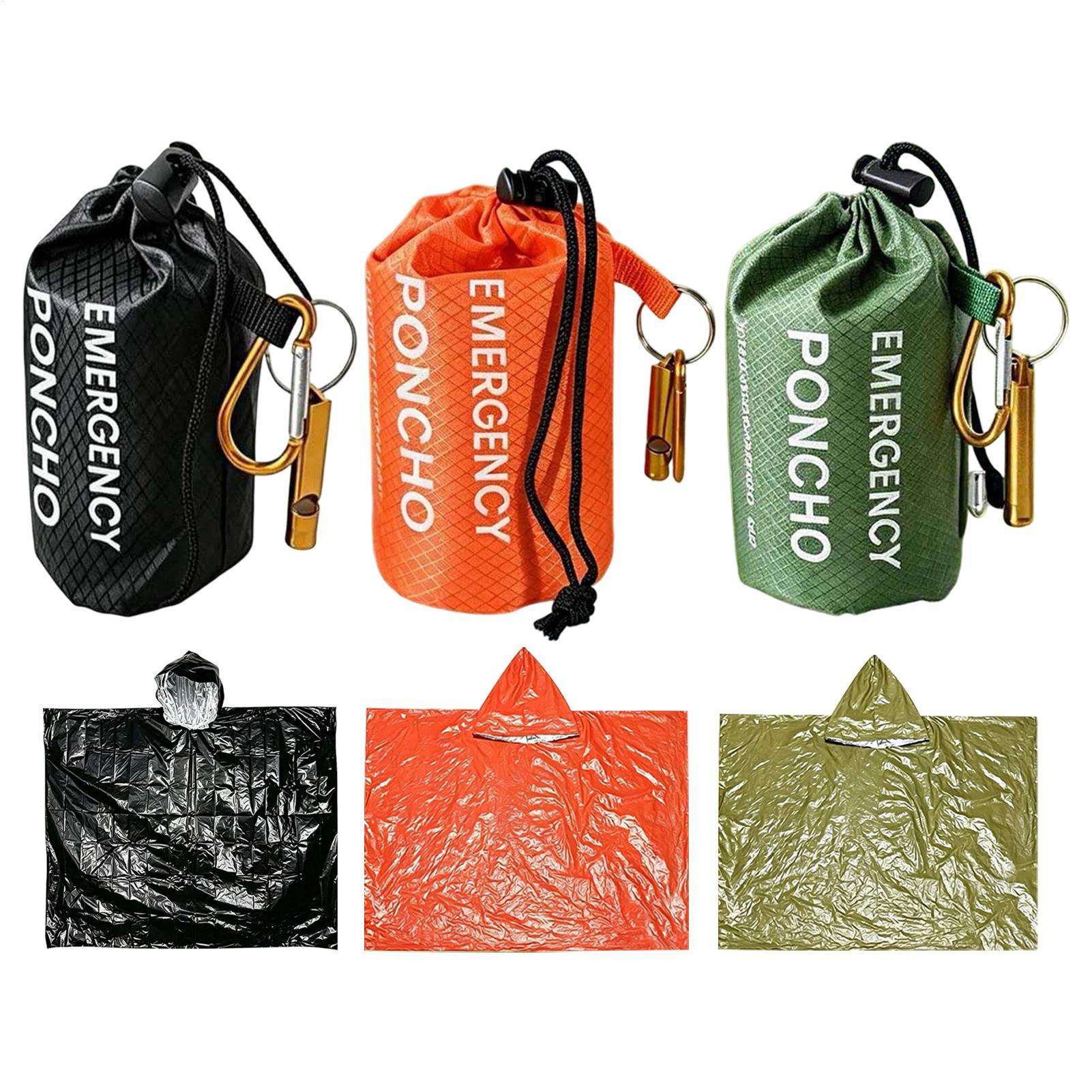 3 peças: Poncho de chuva de em - Survival Blanket Reflective avaliação e preço
